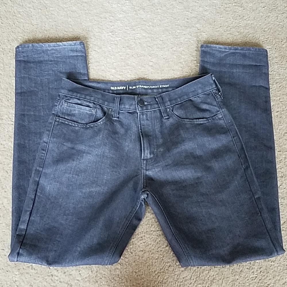 EUC Old Navy Slim/Straight gray jeans
